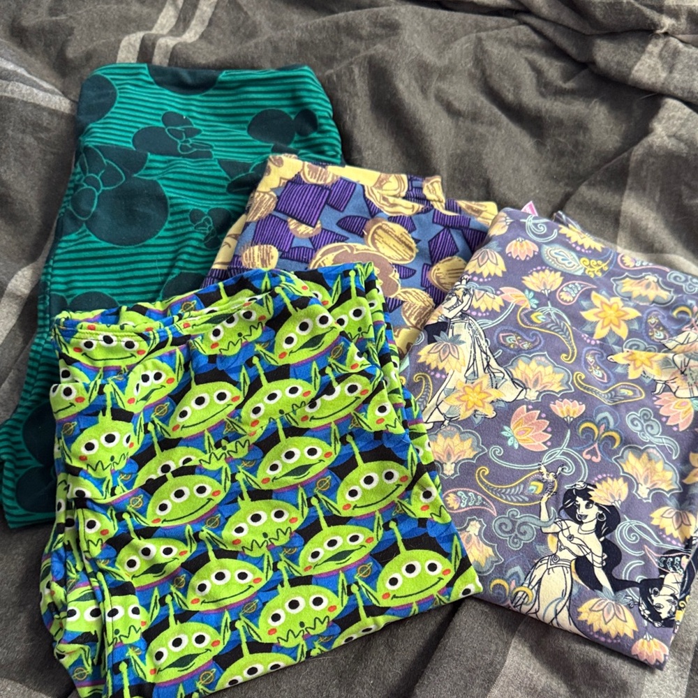 LuLaRoe Women's Leggings - Green, Blue, Purple, Yellow Patterns